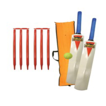 Land & Sea Sports Park Family Cricket Set w/2x No.5 Adult Bat/Ball/Wickets/Bails/Bag