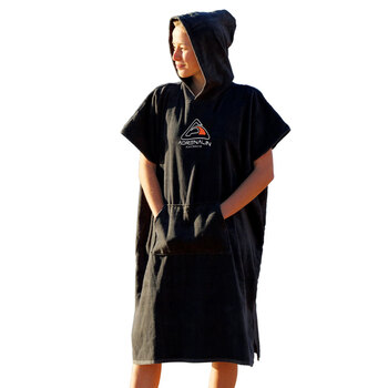 Adrenalin 100% Cotton Poncho Towel S Black