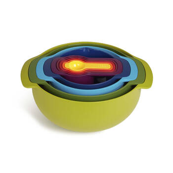 9pc Casdon Joseph Joseph Nest Compact Food Preparation Toy Mixing Bowl Set