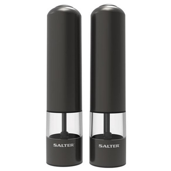 2pc Salter Salt & Pepper Food Seasoning Mill Set w/ USB Charging