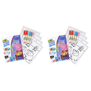 46pc Crayola Peppa Pig Colour Wonder Pages/Markers Kids 3y+