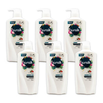 6PK Sunsilk 700ml Conditioner Summer Care w/ Coconut Oil & Hibiscus