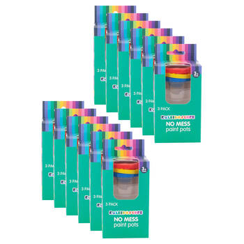 12x 3pc Kaleidoscope No Mess Paint Pots Set Kids Art Craft Stationery 3y+