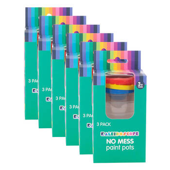 6x 3pc Kaleidoscope No Mess Paint Pots Set Kids Art Craft Stationery 3y+