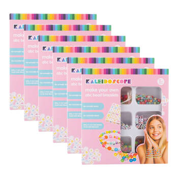 6PK Kaleidoscope Make Your Own ABC Bead Bracelet Kids Art Craft 5y+