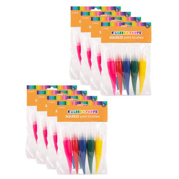 8x 5pc Kaleidoscope No Mess Squeeze Paint Brushes Pen Kids Art Craft 3y+