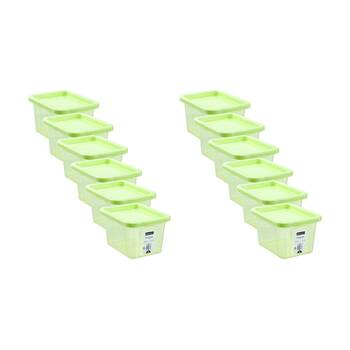 12PK Boxsweden Click Storage Box 9L Secure Lock Lid Home Organisation Assorted