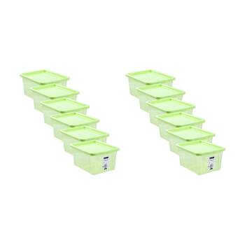 12PK Boxsweden Click Storage Box 20L Secure Lock Lid Home Organisation Assorted