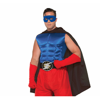 Hero Muscle Chest Sleeveless Men's Superhero Adult One Size - Blue