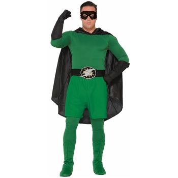 Hero Boxer Shorts Men's Costume Adult w/ Elastic Waist Belt - Green