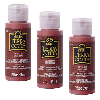 3PK Plaid FolkArt Terra Cotta 59ml Acrylic Paint - Red Clay