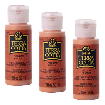 3PK Plaid FolkArt Terra Cotta 59ml Acrylic Paint - Clay Pot