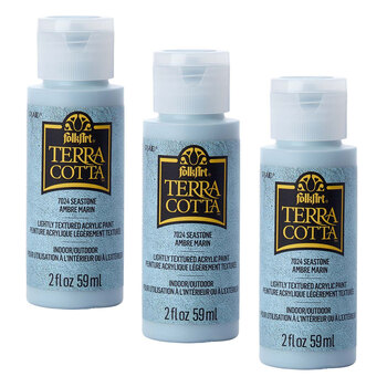 3PK Plaid FolkArt Terra Cotta 59ml Acrylic Paint - Sea Stone