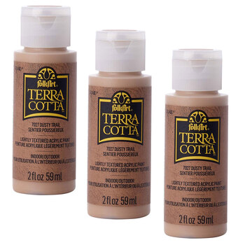 3PK Plaid FolkArt Terra Cotta 59ml Acrylic Paint - Dusty Trail