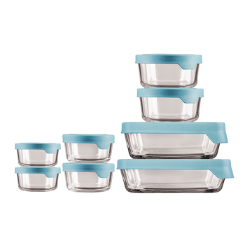 8pc Anchor Hocking Kitchen Storage Set with Lids - Blue