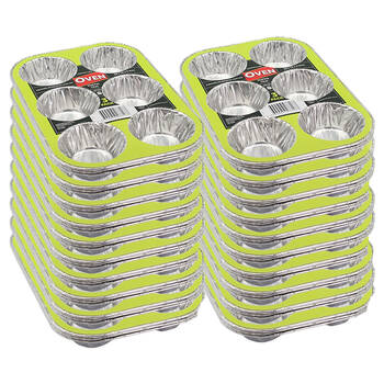 60pc  Lemon & Lime Foil Muffin Tray
