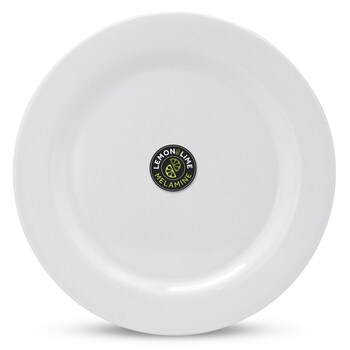 Lemon & Lime 27.5cm Melamine Dinner Plate Round - White 