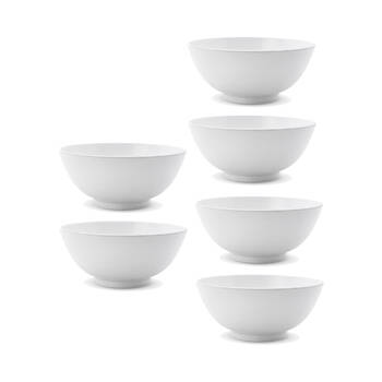 6PK Lemon & Lime 17.5cm Melamine Round Serving Bowl - White