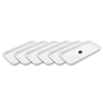 6PK Lemon & Lime 28x15cm Melamine Sandwich Serving Tray - White