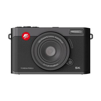 Firefly Pixus Deluxe Digital Compact Camera Portable Stylish - Black