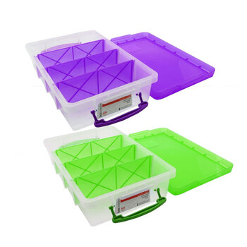 2PK Boxsweden Compartment Storer 4 Section 6Lt Assorted