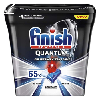 65pc Finish Quantum Ultimate Powerball Dishwashing Tablets