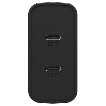 OtterBox 50W USB-C GaN Dual Port Wall Charger Black