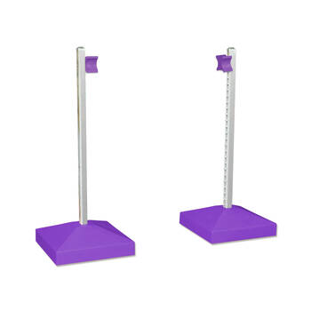 2pc AgBoss Equestrian Jump Wing Keyhole Square Base and Cup 1.8m Purple