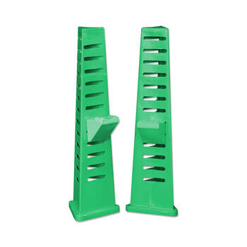 2pc AgBoss Equestrian Multi Level Tri Jump Stand and Cup 1.2m Green
