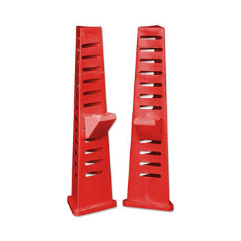 2pc AgBoss Equestrian Multi Level Tri Jump Stand and Cup 1.2m Red