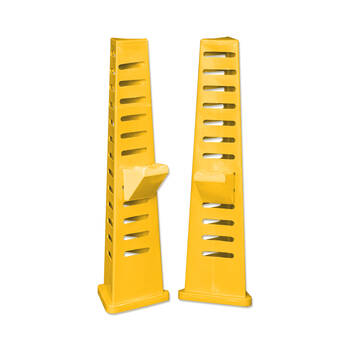 2pc AgBoss Equestrian Multi Level Tri Jump Stand and Cup 1.2m Yellow