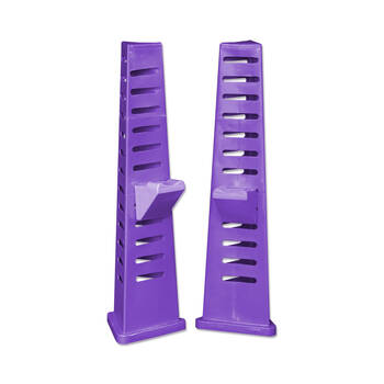 2pc AgBoss Equestrian Multi Level Tri Jump Stand and Cup 1.2m Purple