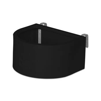 AgBoss D Shape Horse Sables and Paddock Fence Feeder 45L Black