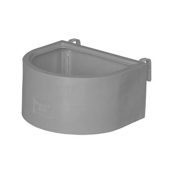 AgBoss D Shape Horse Sables and Paddock Fence Feeder 45L Grey 