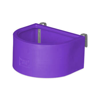 AgBoss D Shape Horse Sables and Paddock Fence Feeder 45L Purple