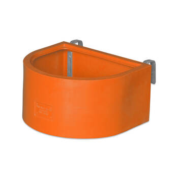 AgBoss D Shape Horse Sables and Paddock Fence Feeder 45L Orange
