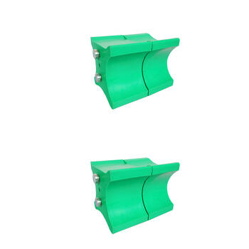 2x 2pc AgBoss Equestrian Show Jumping Keyhole Jump Cup Inserts Green