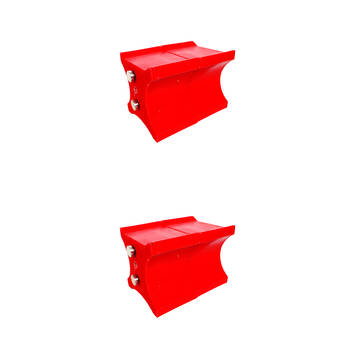 2x 2pc AgBoss Equestrian Show Jumping Keyhole Jump Cup Inserts Red