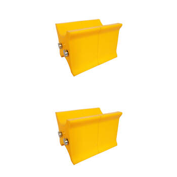 2x 2pc AgBoss Equestrian Show Jumping Keyhole Jump Cup Inserts Yellow