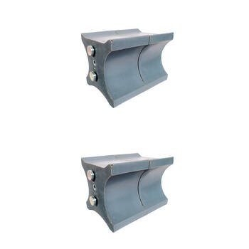 2x 2pc AgBoss Equestrian Show Jumping Keyhole Jump Cup Inserts Grey