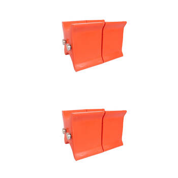2x 2pc AgBoss Equestrian Show Jumping Keyhole Jump Cup Inserts Orange