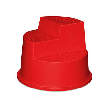 AgBoss Mount Ease Three Step Horse Mounting Block 150kg Capacity Red