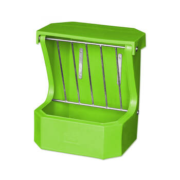 AgBoss Equine and Livestock Hay Rack Feeder With Lid 66x57cm Lime