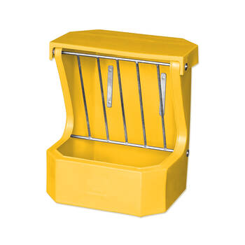 AgBoss Equine and Livestock Hay Rack Feeder With Lid 66x57cm Yellow