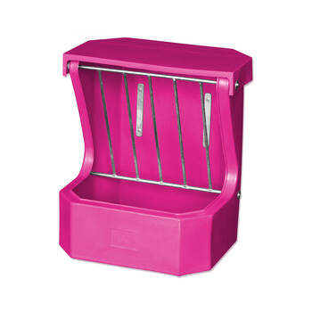 AgBoss Equine and Livestock Hay Rack Feeder With Lid 66x57cm Pink