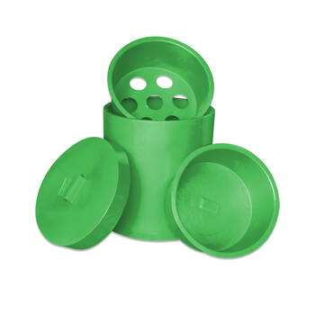 4pc AgBoss Horse Grazer Feed Bin Hay And Water Inserts With Lid Green