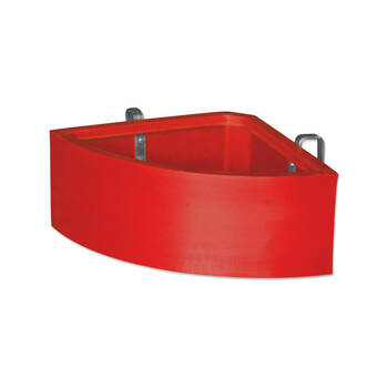 AgBoss Corner Shape Horse Stables and Paddock Fence Feeder 45L Red