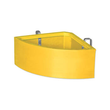 AgBoss Corner Shape Horse Stables and Paddock Fence Feeder 45L Yellow