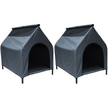 2PK Paws & Claws Elevated Dog House - XL
