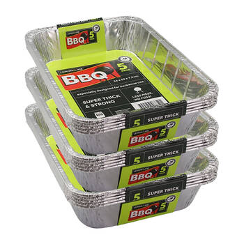 3x 5PK Lemon & Lime Deep Baking Foil Tray Value Pack